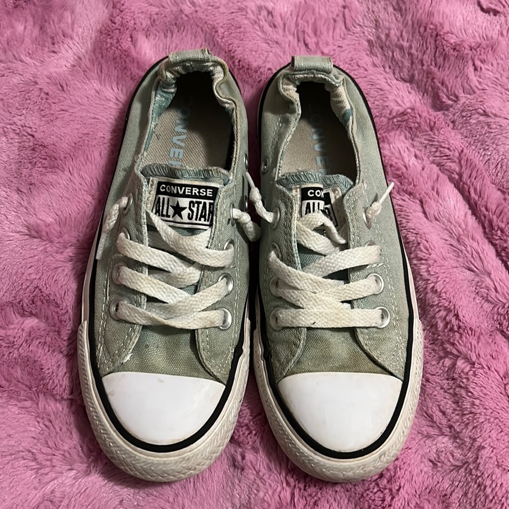 Converse size girls big kid size 5 - pull on elastic backs, no-tie laces